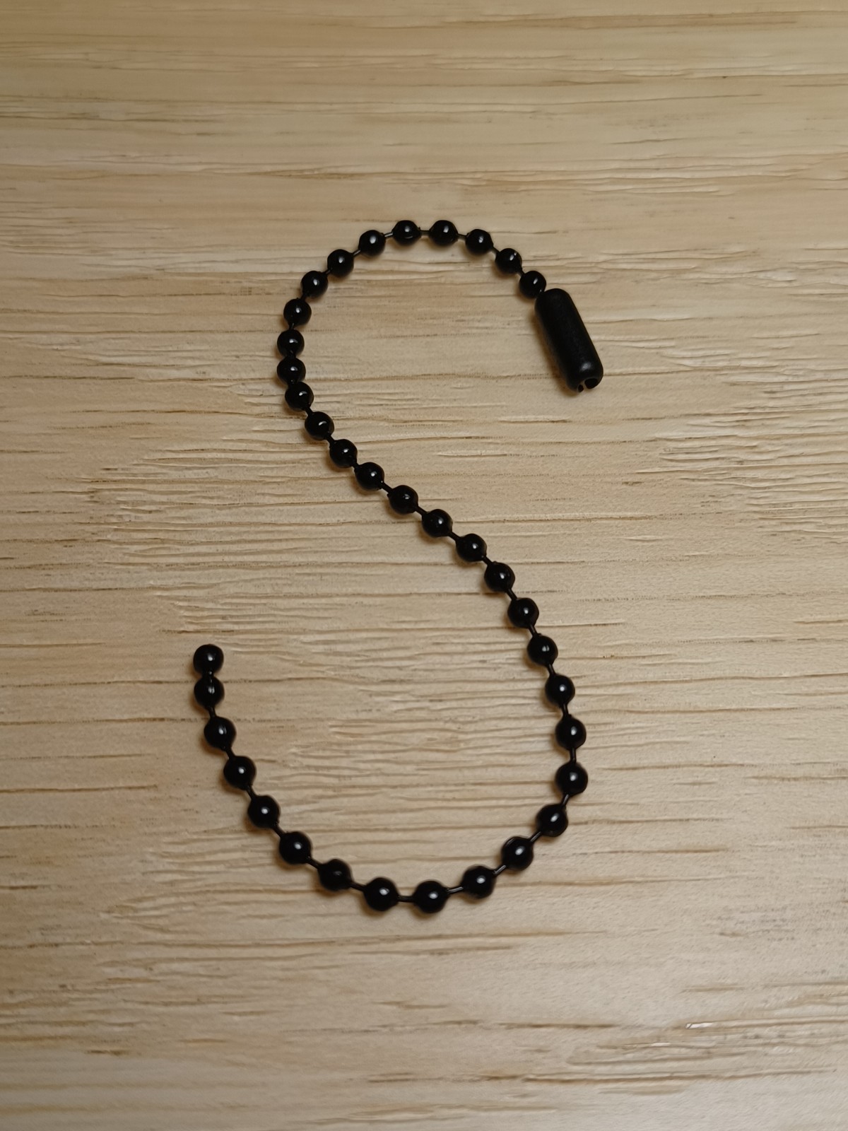 Economy Black 2.4mm Steel Ball Bead Stylish Military Type Dog Tag Chain Necklace