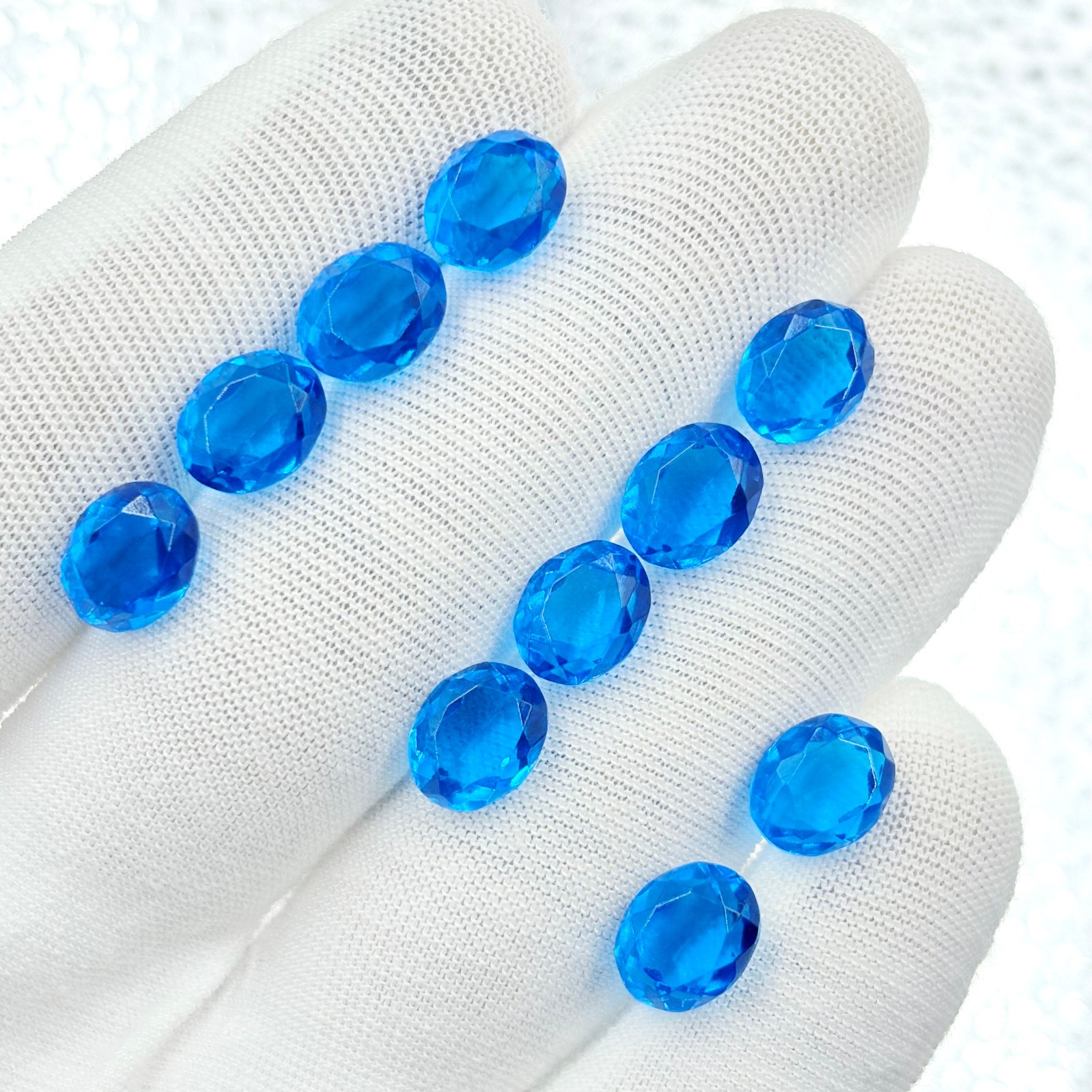 30 Pieces Faceted Blue Topaz Hydro Quartz Gemstone -6x8mm-10x20mm Approx.