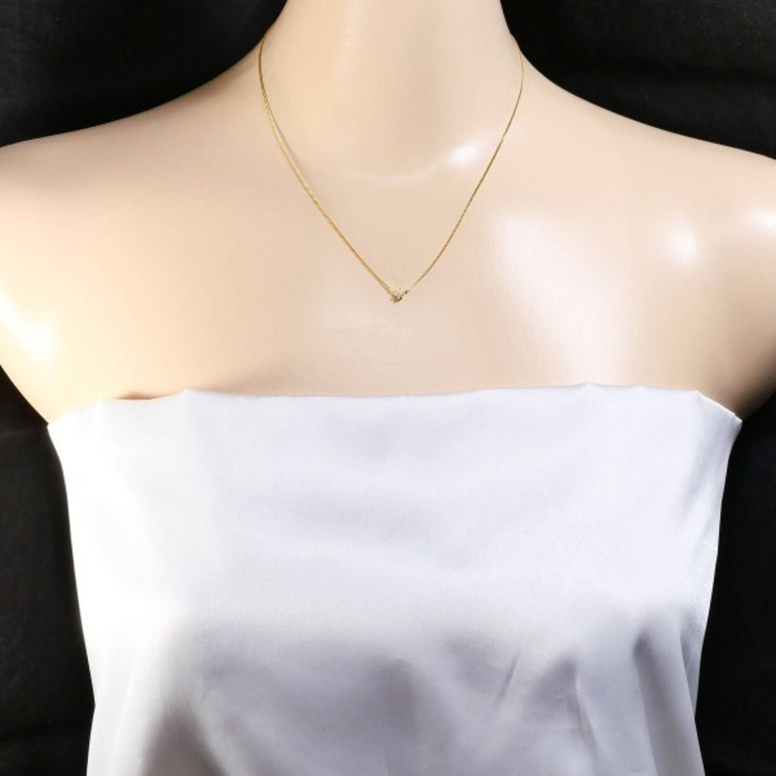 18K (18-karat) Yellow Gold Necklace with 0.05g Diamond, Total Weig… GZl1hyah