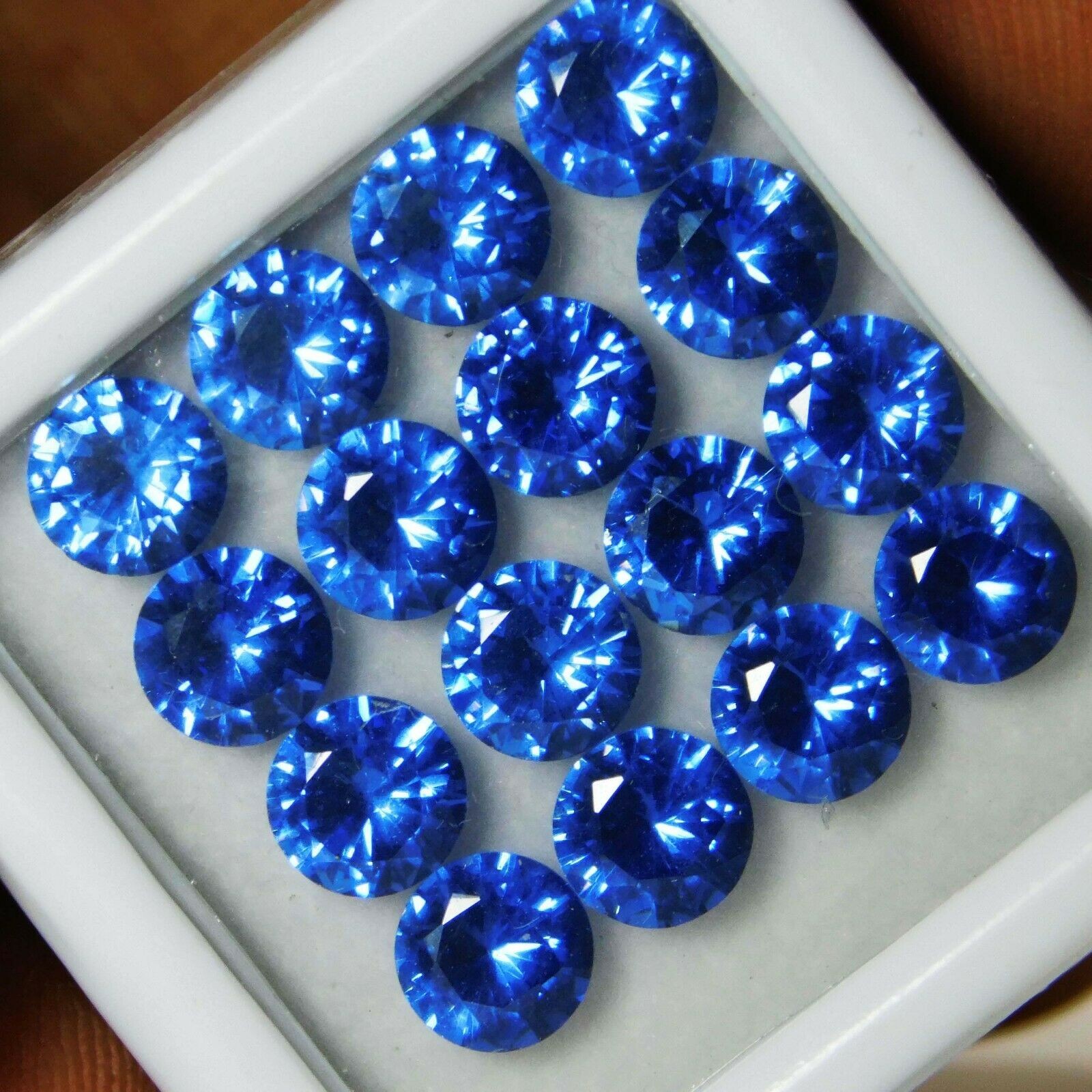 50 PCS Natural Blue Sapphire 5x5mm Round Cut CERTIFIED Loose Gemstone Lot