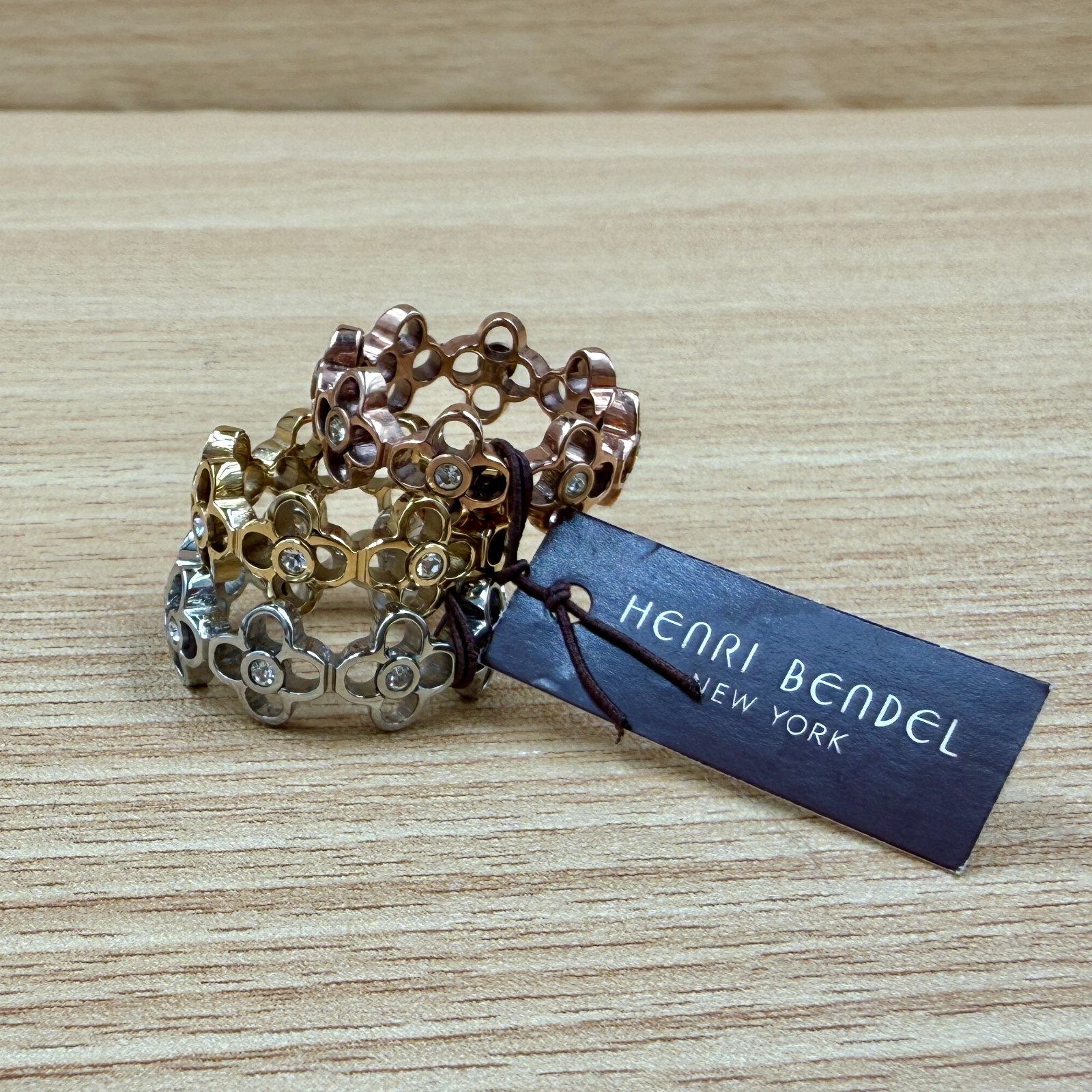 Henri Bendel Luxe Stackable Iconic Charm Ring Set NWT Size 7 FREE SHIPPING