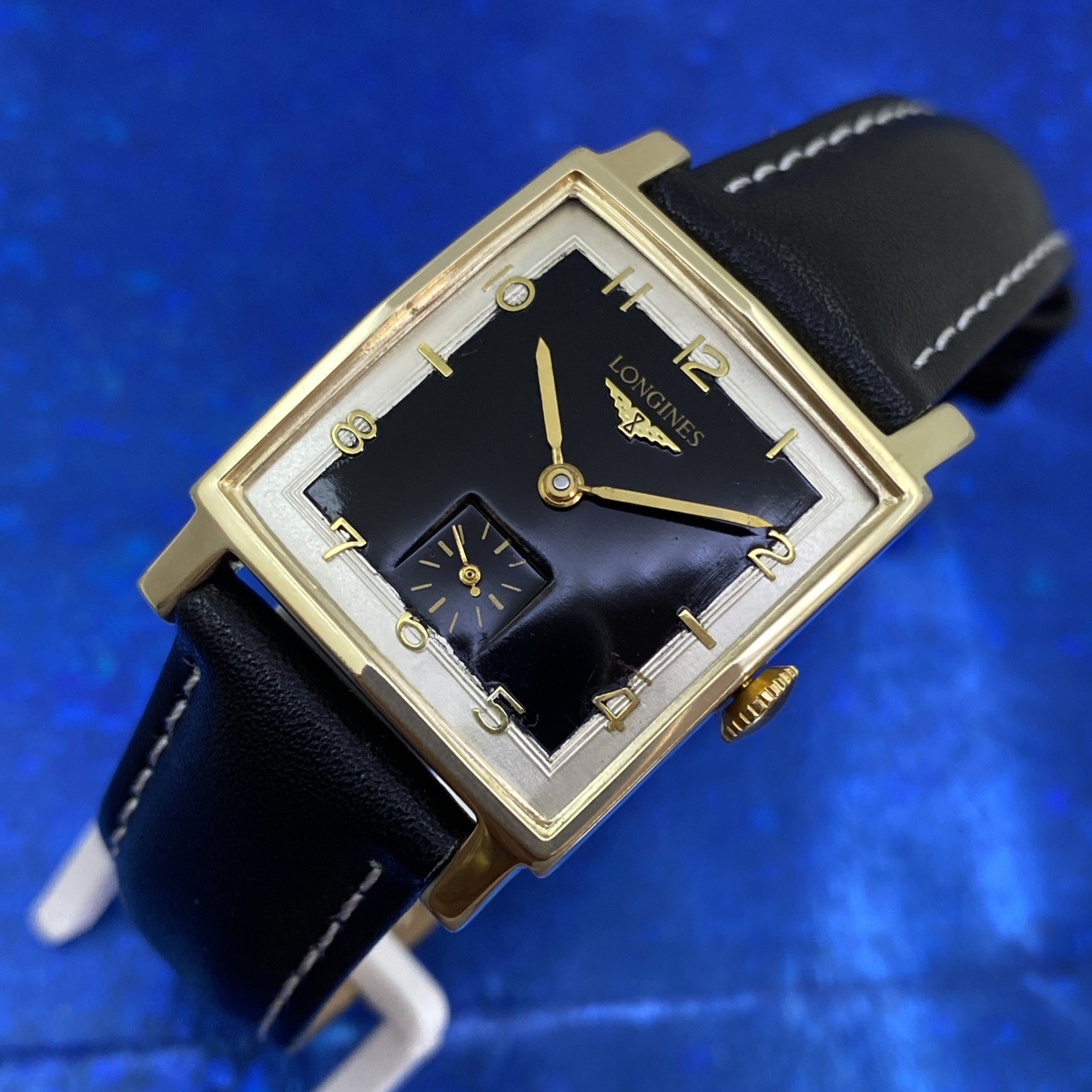 Vintage 1952 Man’s LONGINES CALHOUN Stunning 2Tone Dial Serviced 1 Year WARRANTY