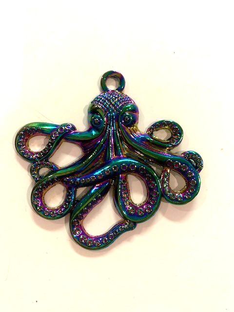 Neo Chrome Octopus Necklace Pendant
