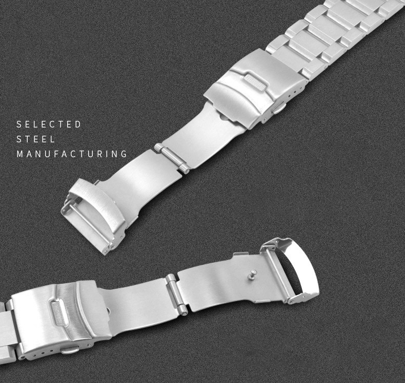 Mens Solid Brushed Watch Band Strap Stainless Steel Bracelet 18 19 20 21 22-25mm