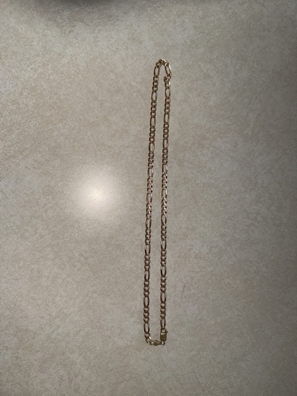 18g 10K Gold 21 Inch Figaro Chain