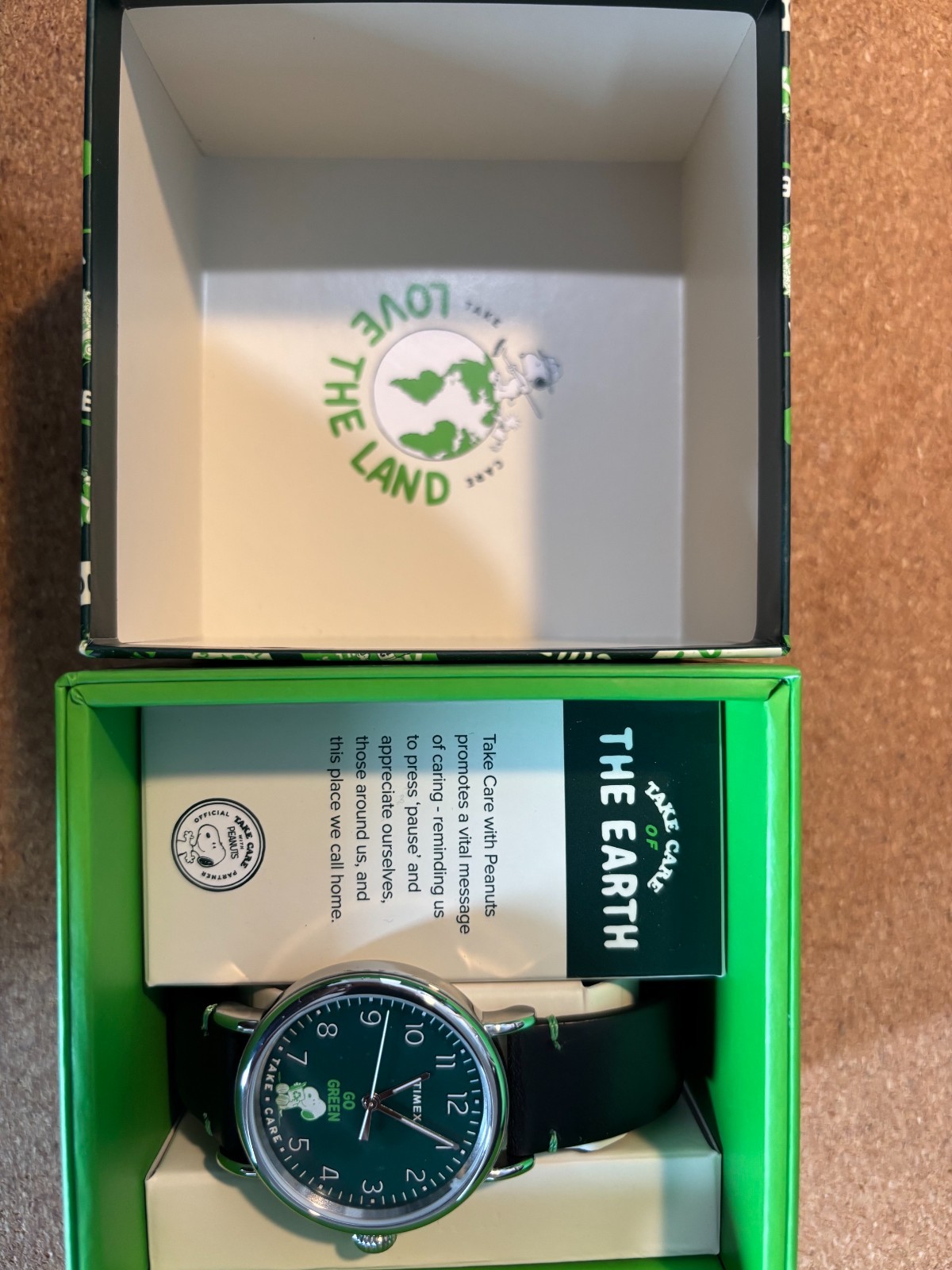 Timex Standard x Peanuts Take Care quartz watch “Go Green” Snoopy TW2V32700