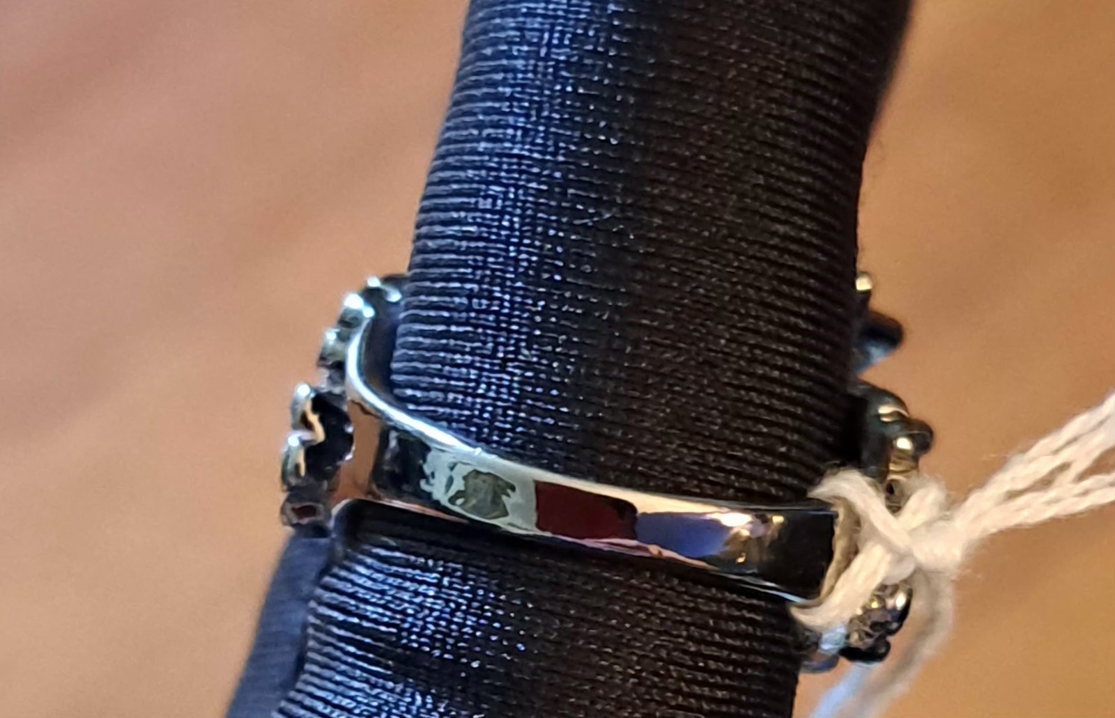 Women’s Spider Faux Blue Sapphire & CZ SIZE 7, 925 Silver Filled Ring