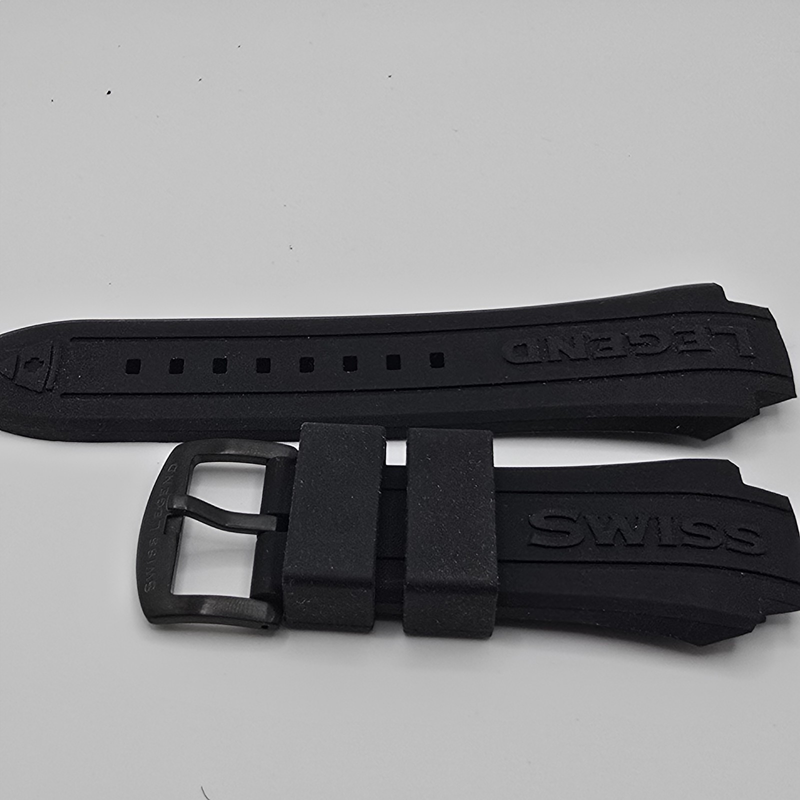 Swiss Legend Neptune Watch Strap Band Silicone Black for 53mm model ONLY