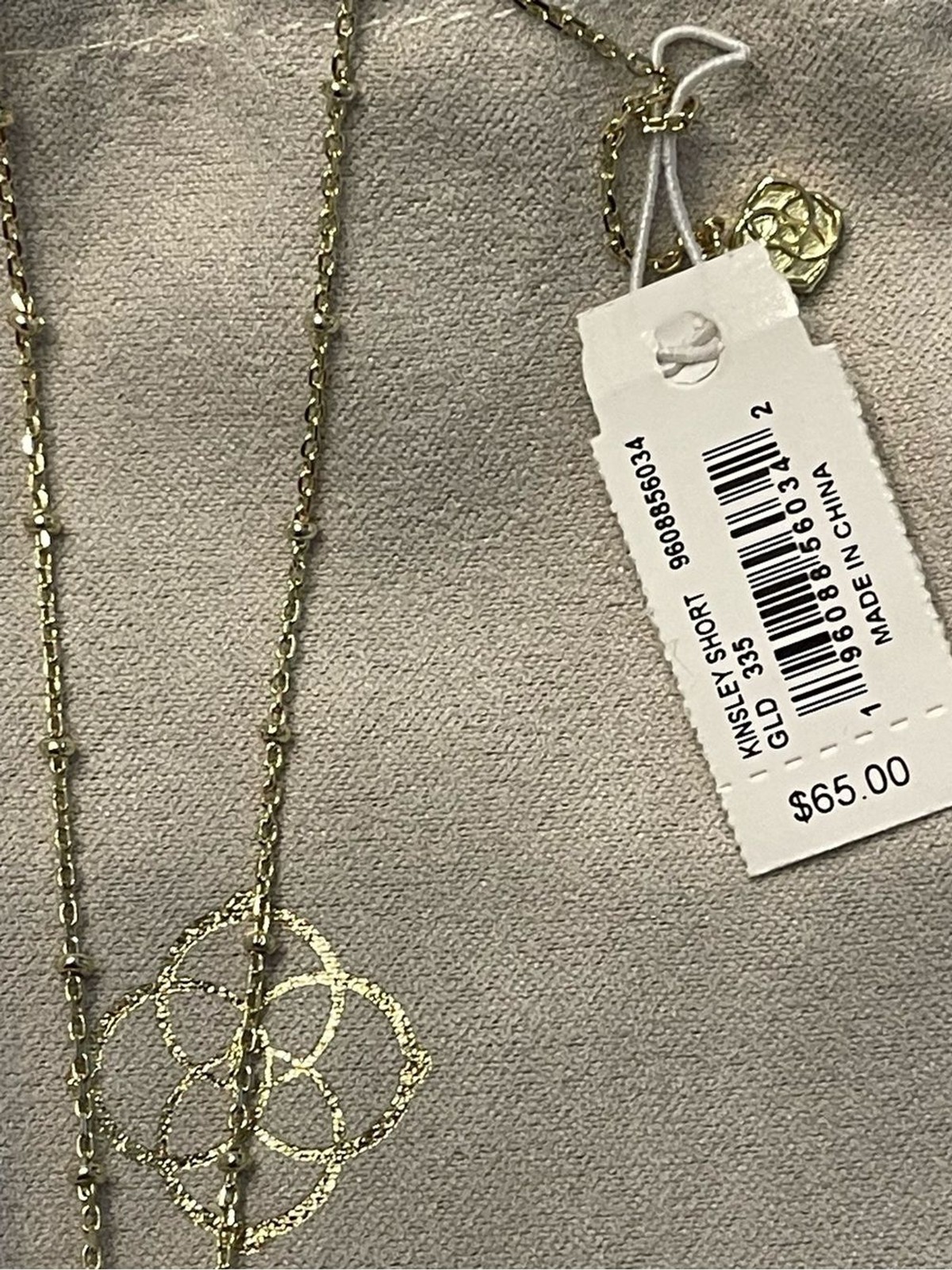 Kendra Scott Kinsley Short Emerald Green Pendant Necklace – Gold Tone