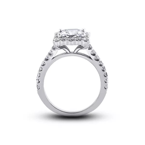 Engagement Ring 18K White Gold Classic Round 1.78 Carat Lab-Grown Diamond D VS2