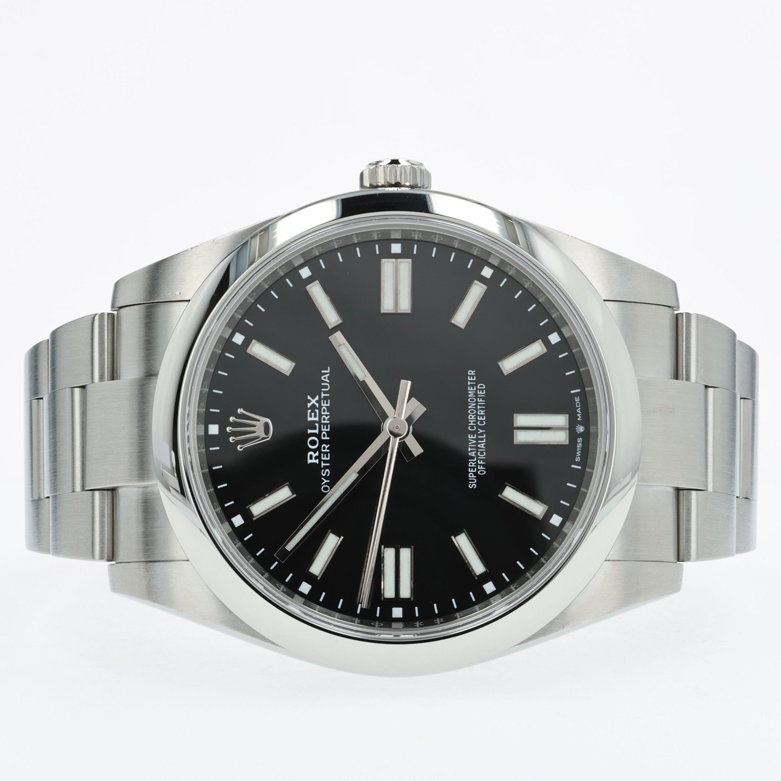 Rolex Oyster Perpetual 41 Black Stick Dial Automatic Stainless Steel 124300