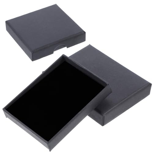 Thinp 2 Pack Foam Fill Cardboard Paper Jewelry Box Small Jewelry Gift Box
