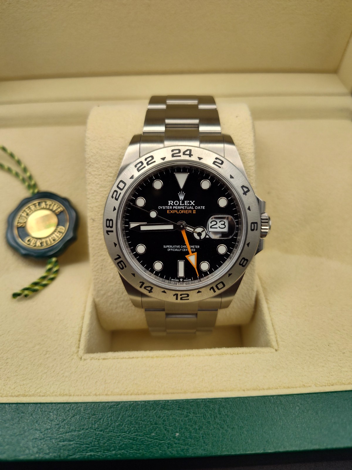 2024 Rolex Explorer II 42mm 226570 Stainless Steel Black Dial FULL KIT