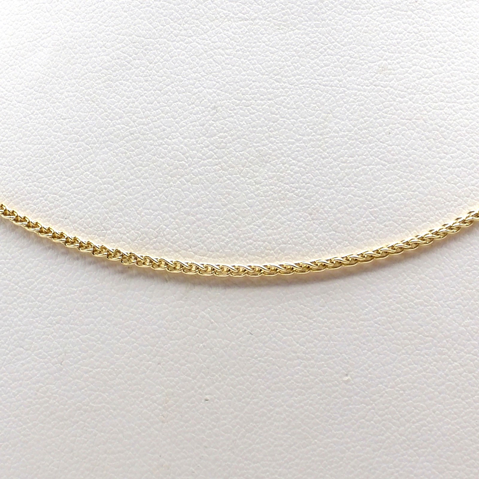 Solid 14k Gold Round Wheat Link Pendant Chain Necklace Leslies Italy 18in