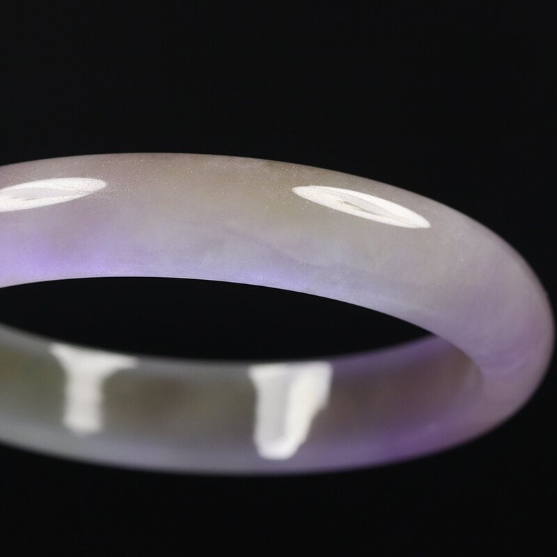 62mm Lavender Purple Icy Jadeite Jade Bangle Bracelet Women’s Chinese Jade 11221