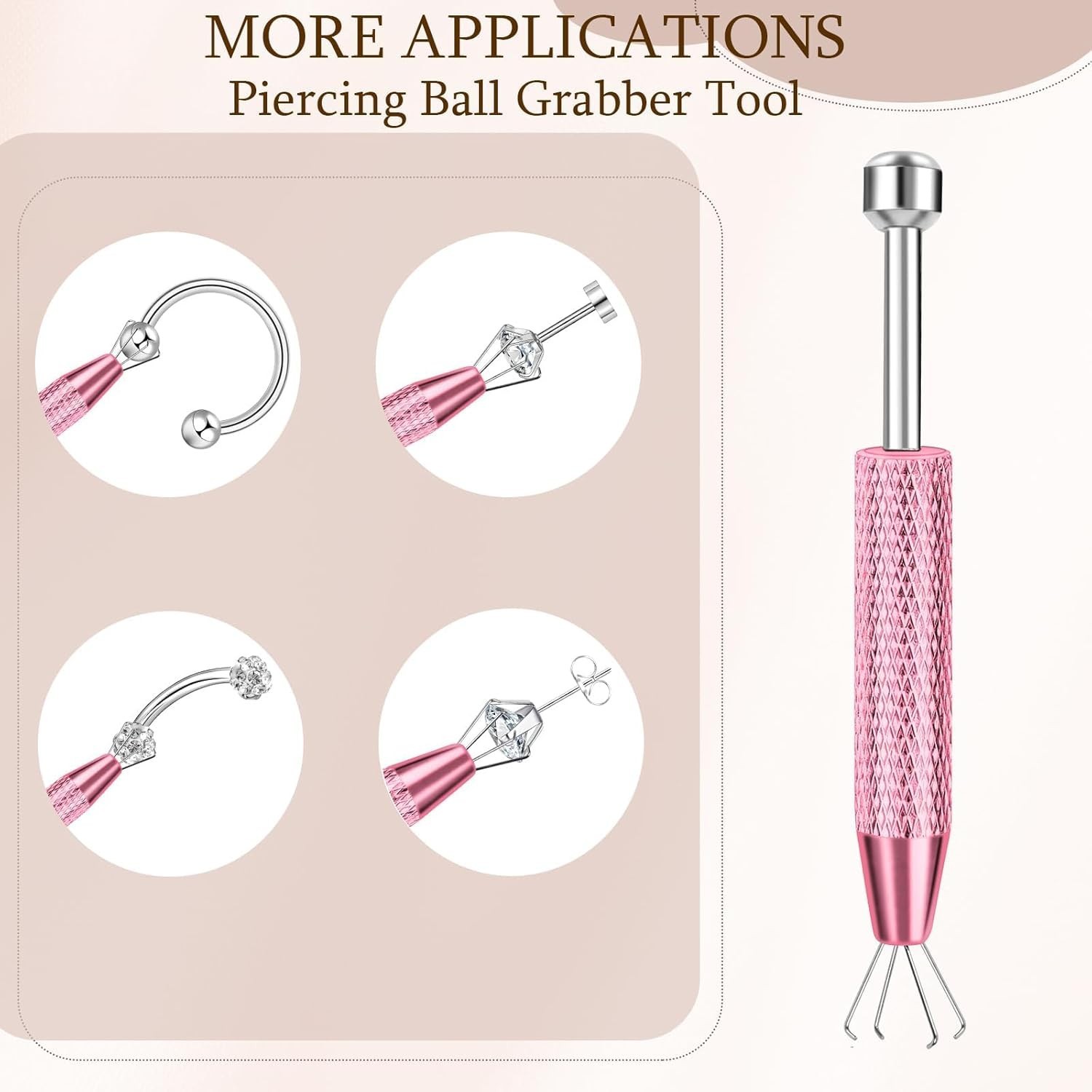 Multi-Use Piercing Grabber Tool – 2 Pcs Stainless Steel for Precision Jewelry