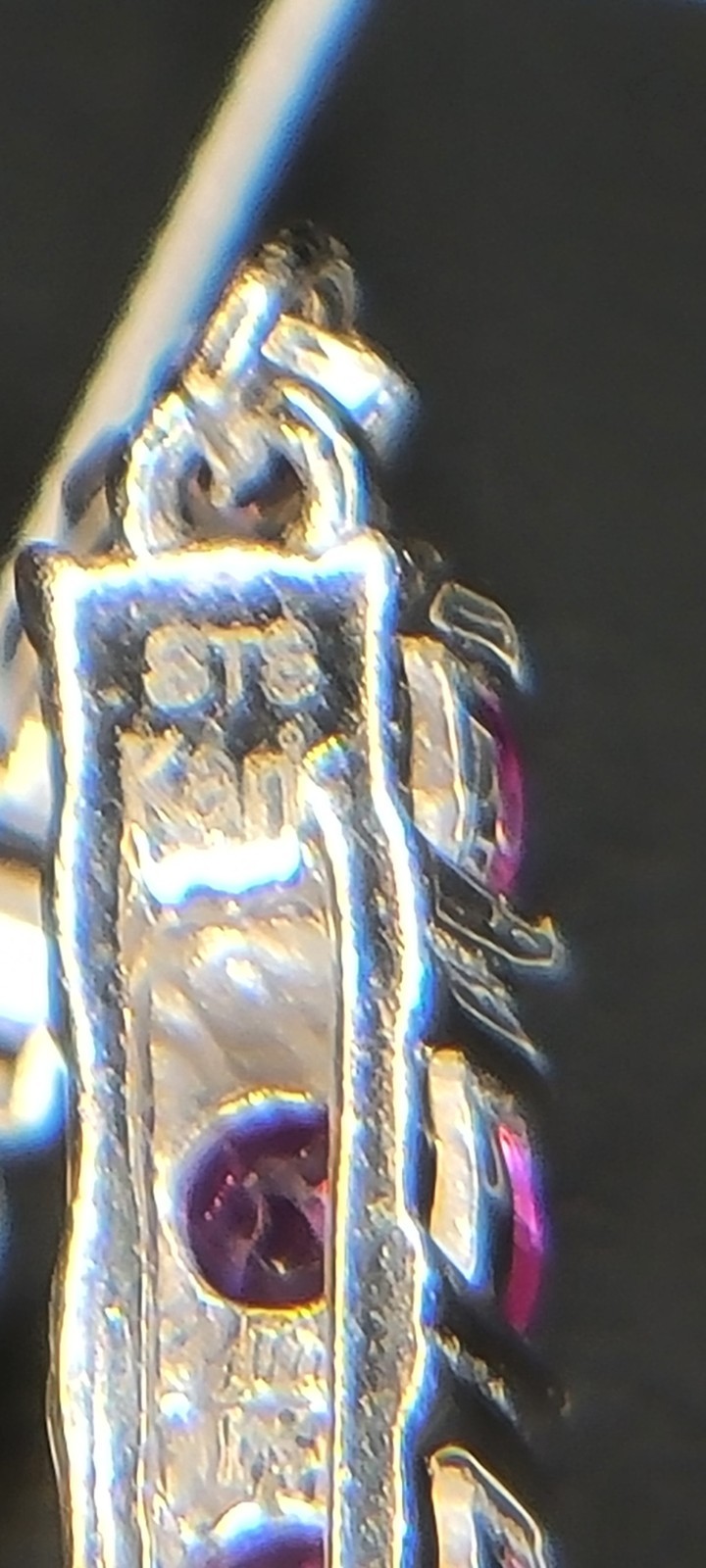 Simulated Pink Sapphire Bolo Bracelet. STS Karis