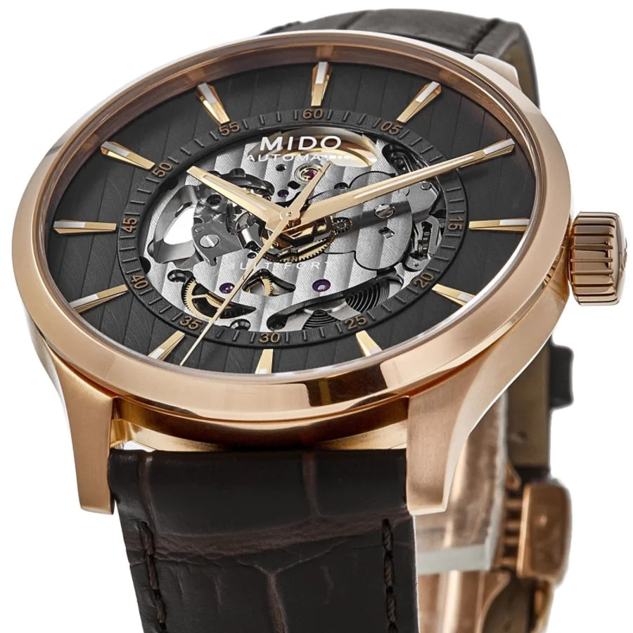 New Mido Multifort Skeleton Vertigo Anthracite Men’s Watch M038.436.36.061.00