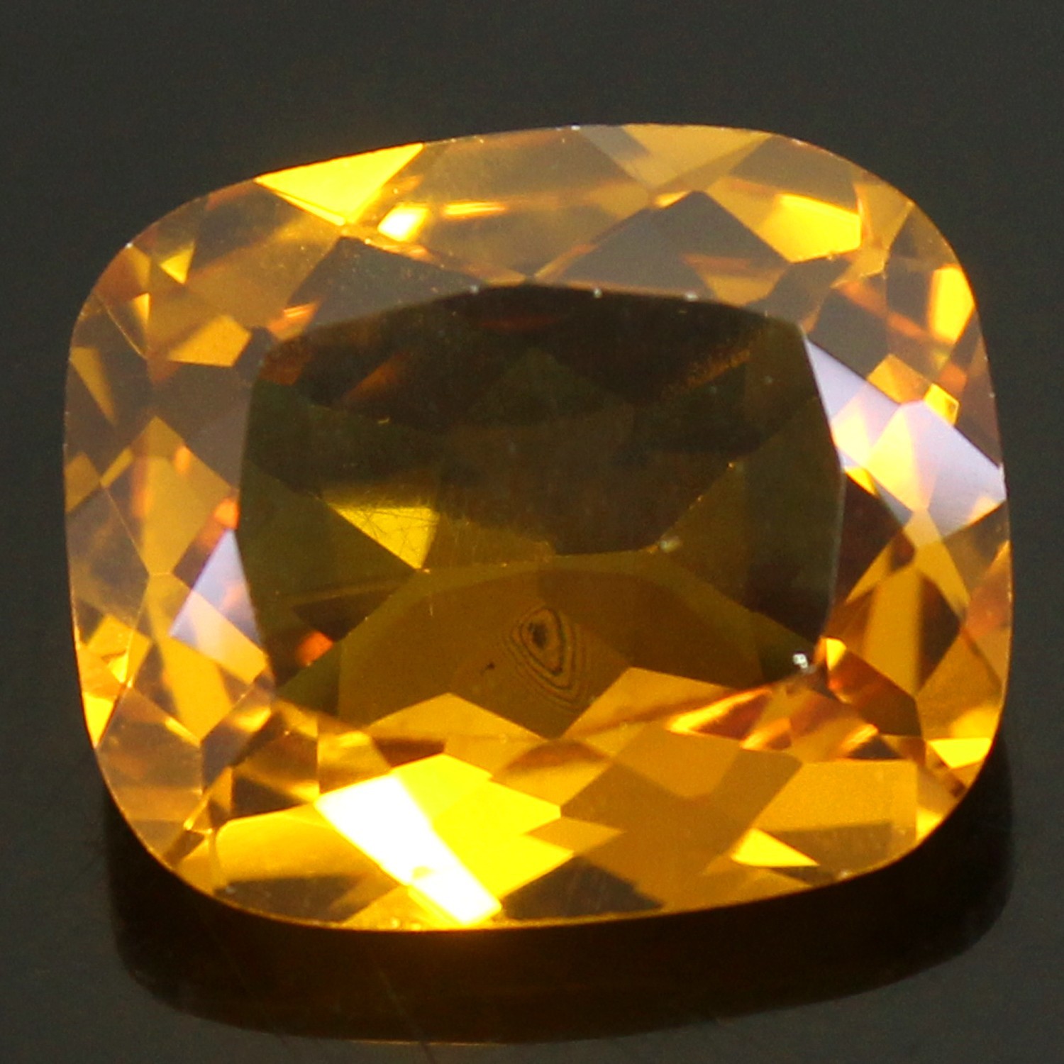 Natural 9.55 Ct Certified Champagne Sapphire 14×12 MM Cushion Unheated Gemstones