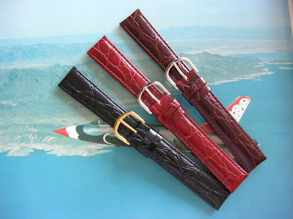 16 17 18 19 Alligator calf XL Extra Long Black Brown watch band strap IW SUISSE