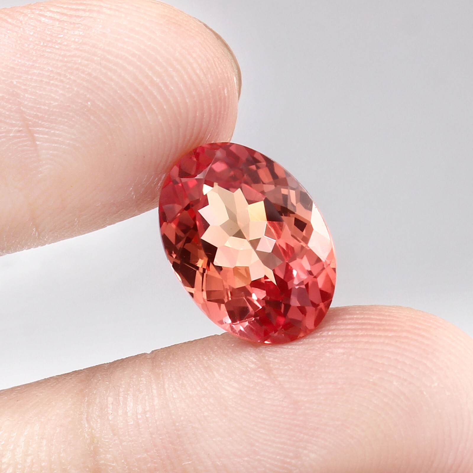 Natural Flawless Ceylon Padparadscha Sapphire Loose Oval Gemstone Cut 14×10 MM