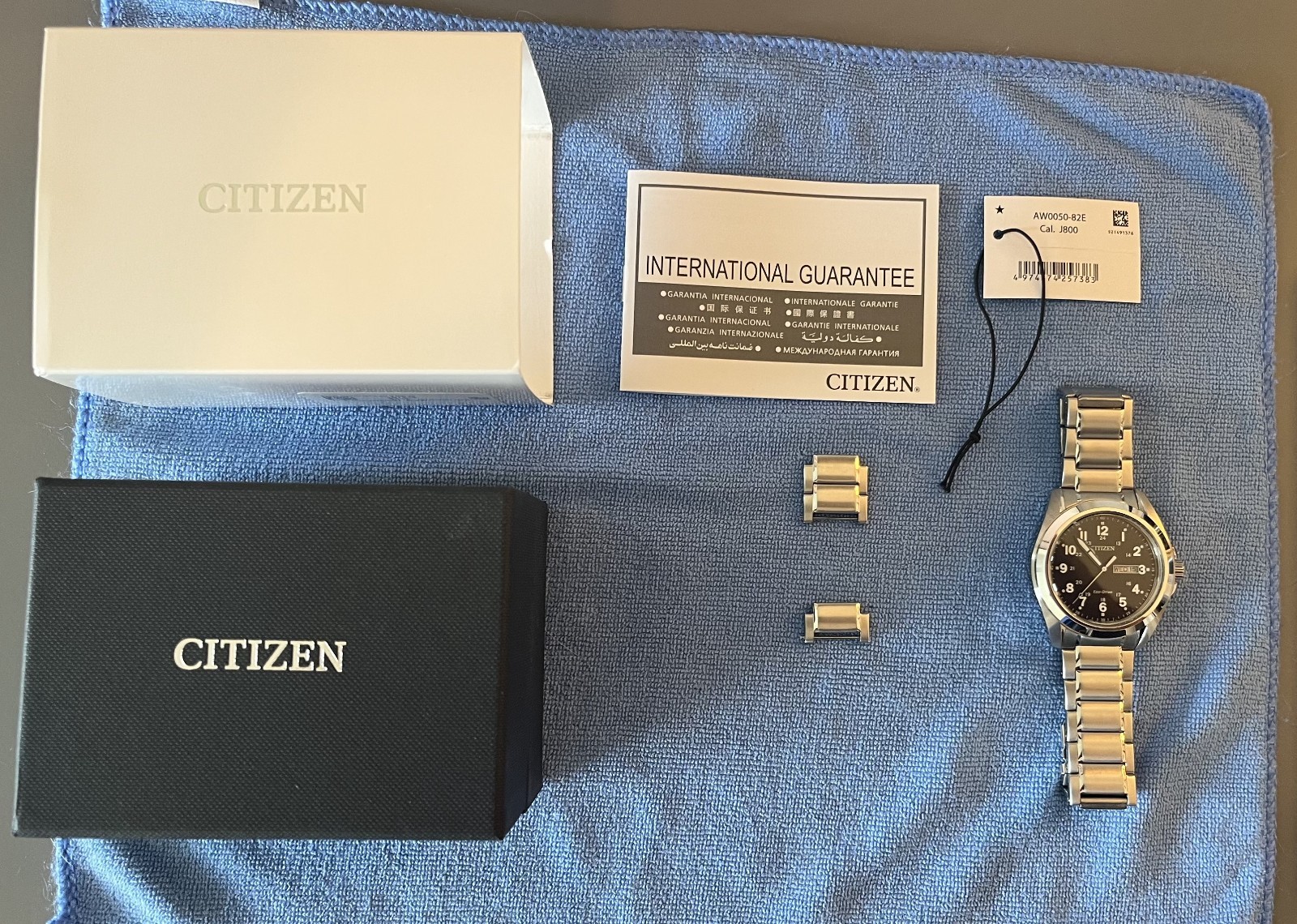 Citizen Eco-Drive Garrison Men’s Black Dial Stainless Steel Watch – AW0050-82E