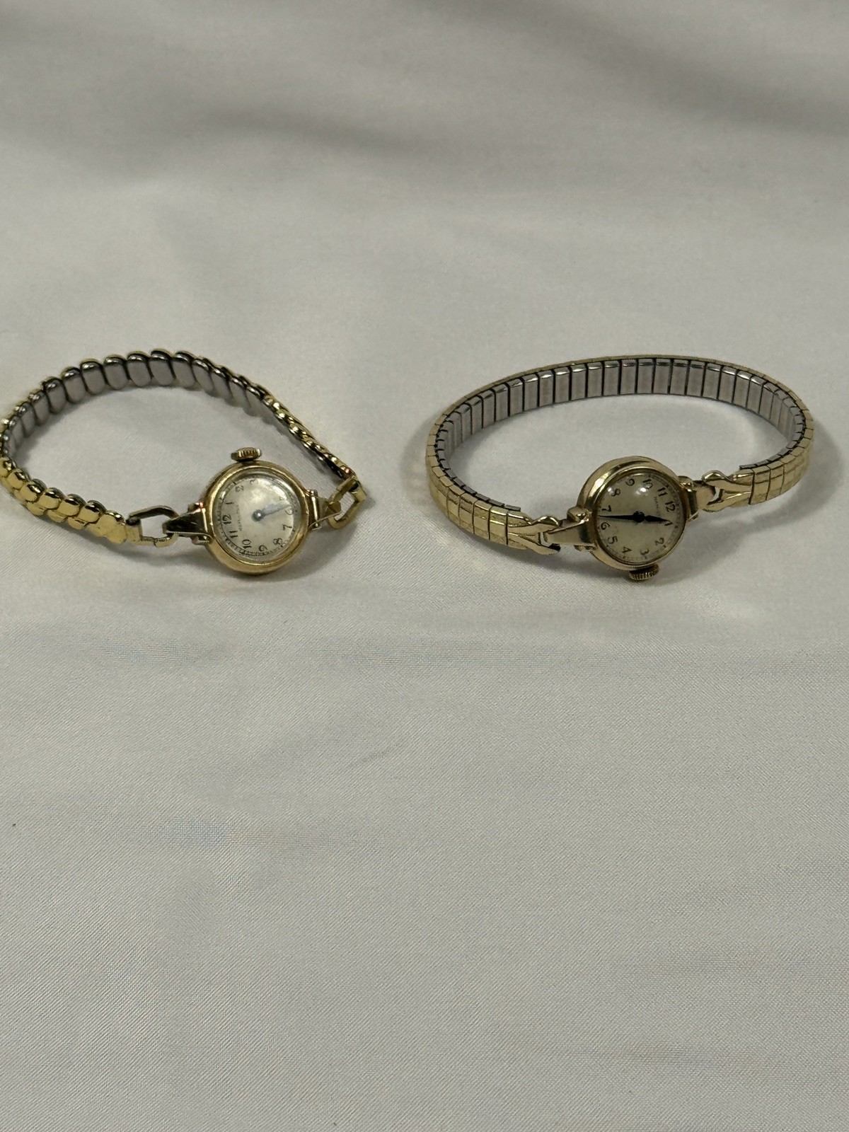 2 VINTAGE HAMILTON 750 17 JEWELS 10K GOLD FILLED JENNY-B LADIES WRISTWATCH CLEAN