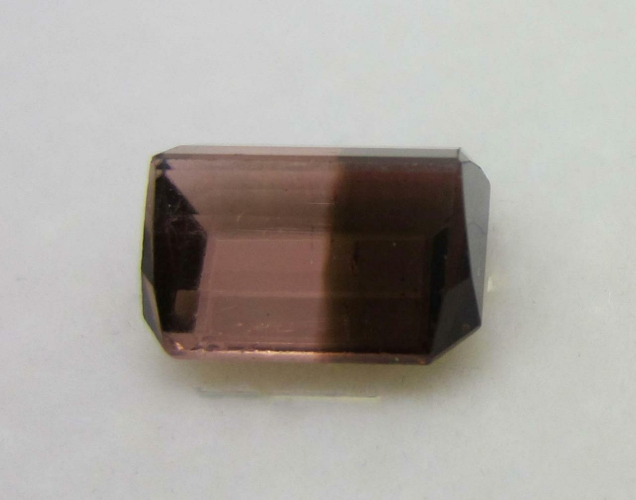 6.60 CARATS OCTAGON BI-COLOR BROWN TOURMALINE GEMSTONE- BCT-0004