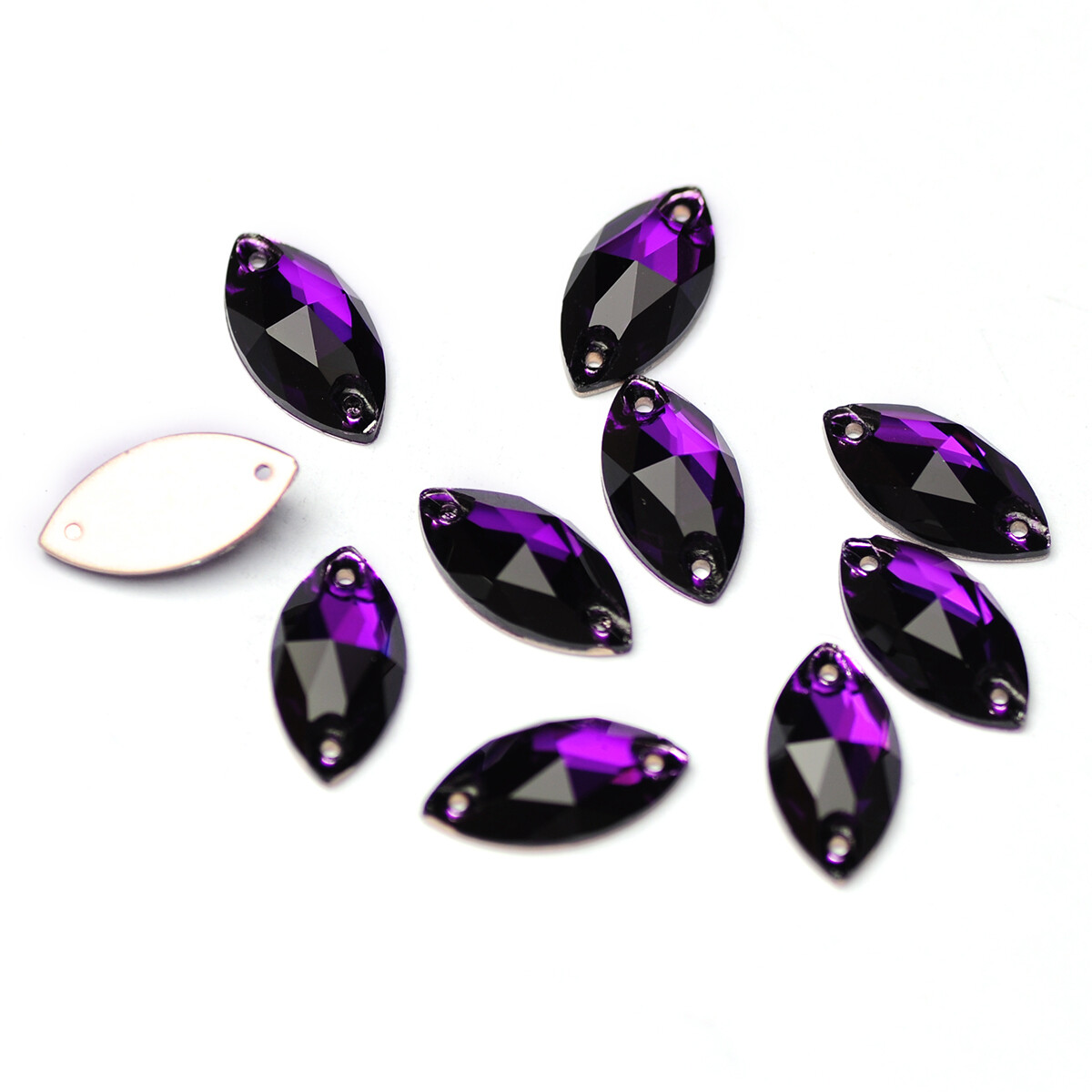 Navette Flat Back Glass Beads Sewing Strass Rhinestone Sew On Stones And Crystal