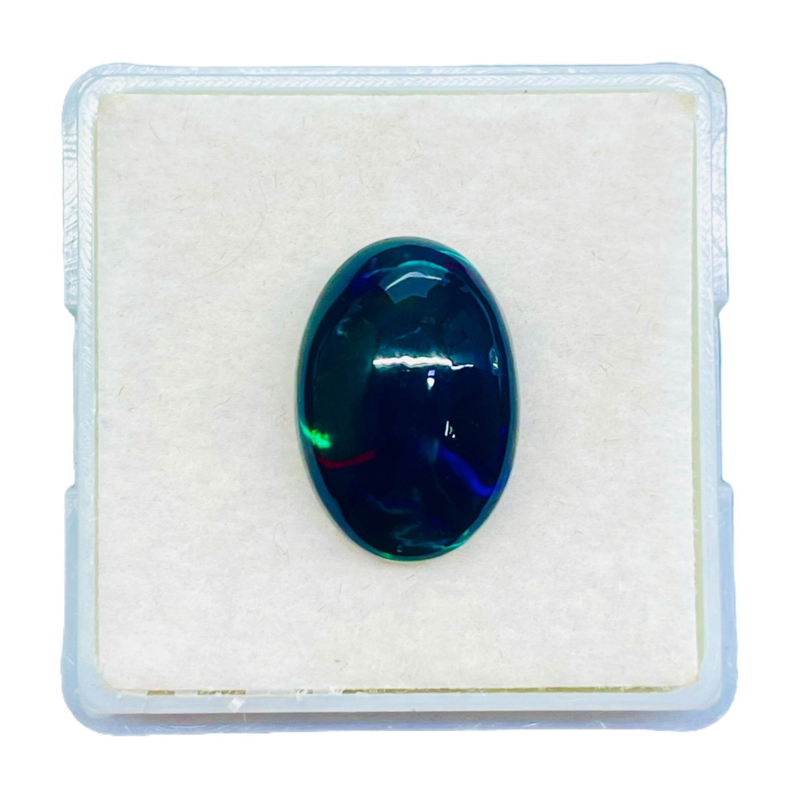3.34 Cts Natural Ethiopian Black Opal 13.5×9.5mm Oval Cabochon Loose Gemstone