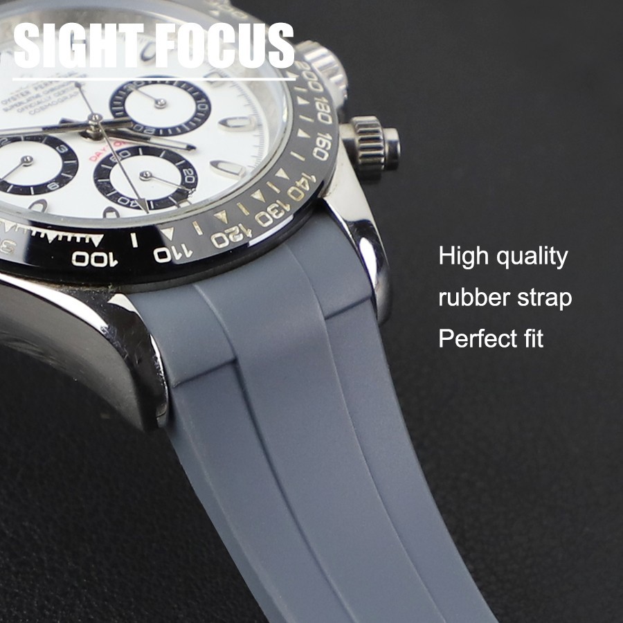 20mm 21mm 22mm Rubber Watch Band for Rolex Sub Daytona Yacht Master DAY-DATE 36M