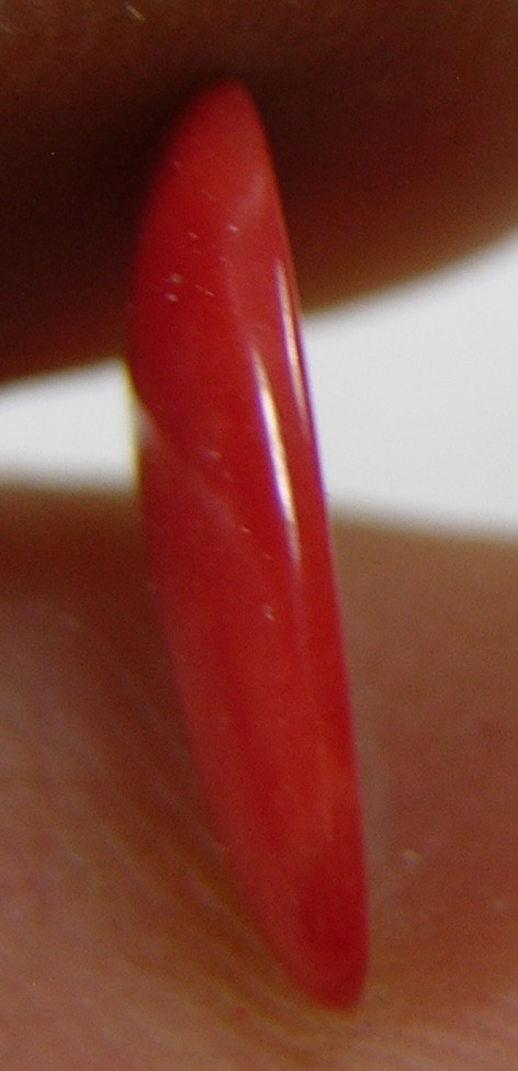 #2 Rare Japan 100% Natural Reddish Orange Coral Oval Cabochon Gemstone 11.00mm