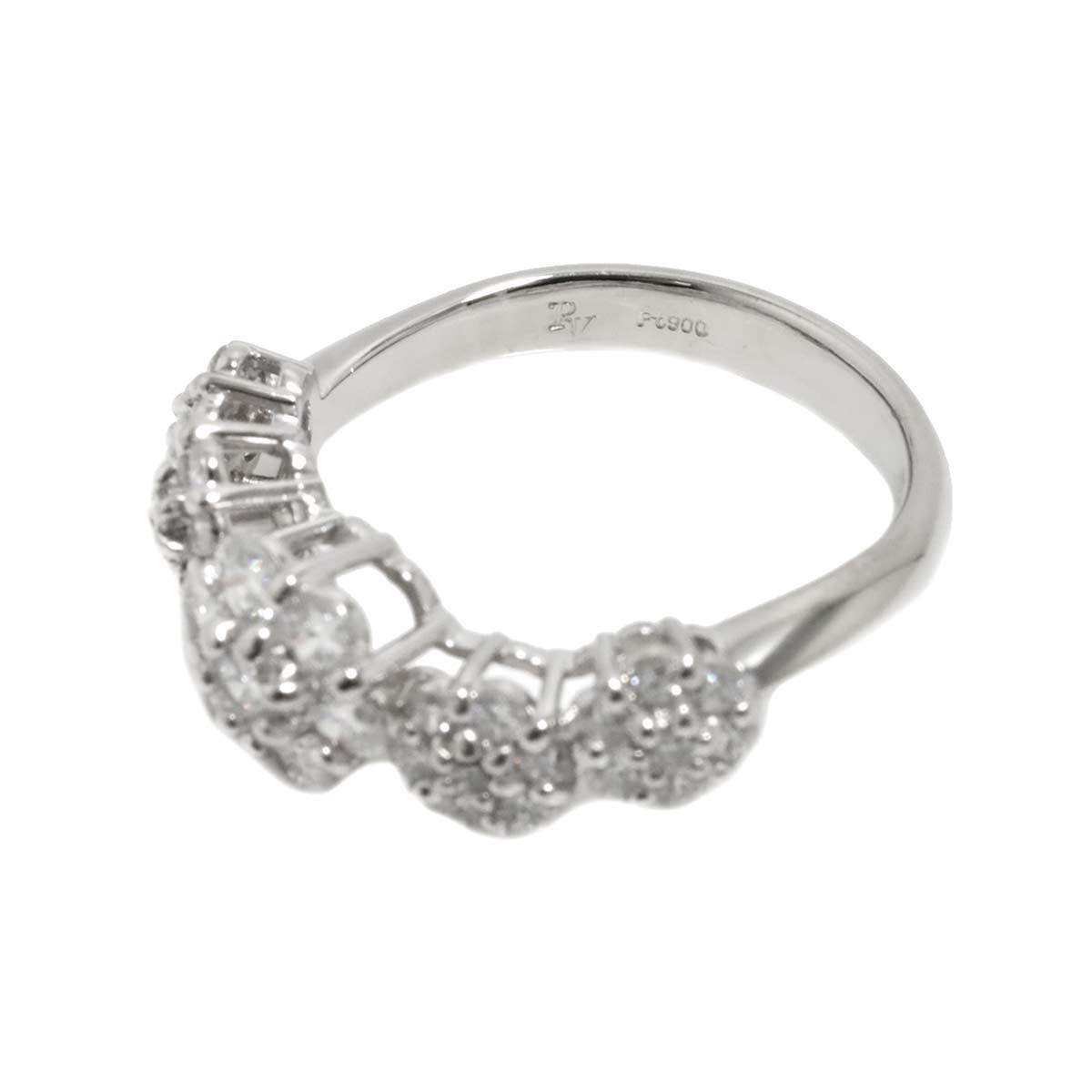 Ponte Vecchio Diamond 0.82ct Ring Pt Platinum Size5.5-5.75(US) 90303697