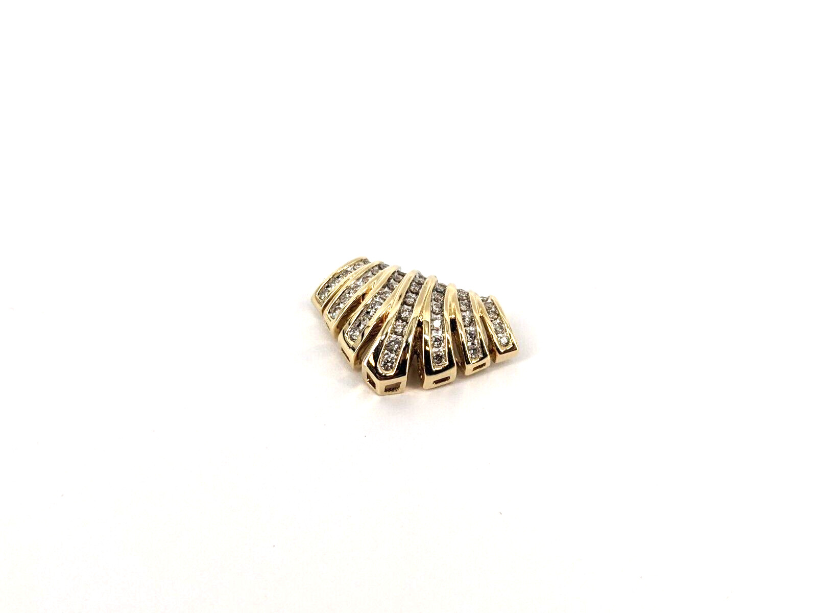 14KT Yellow Gold 2.80dwt Diamonds Crown Pendant 0.50cttw