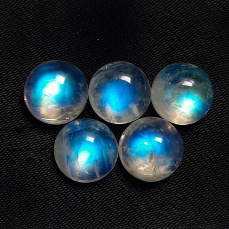 AAA+++Natural Rainbow Moonstone 3MM,4MM,5MM,6MM,7MM,8MM,9MM,10MM Round Gemstone