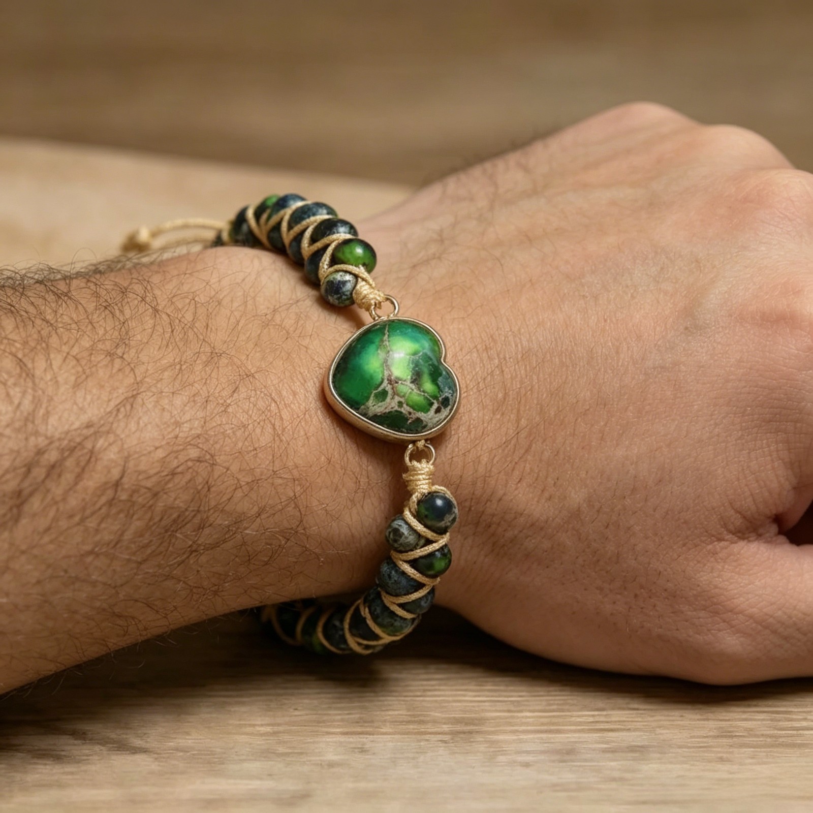 Green Heart Bracelet
