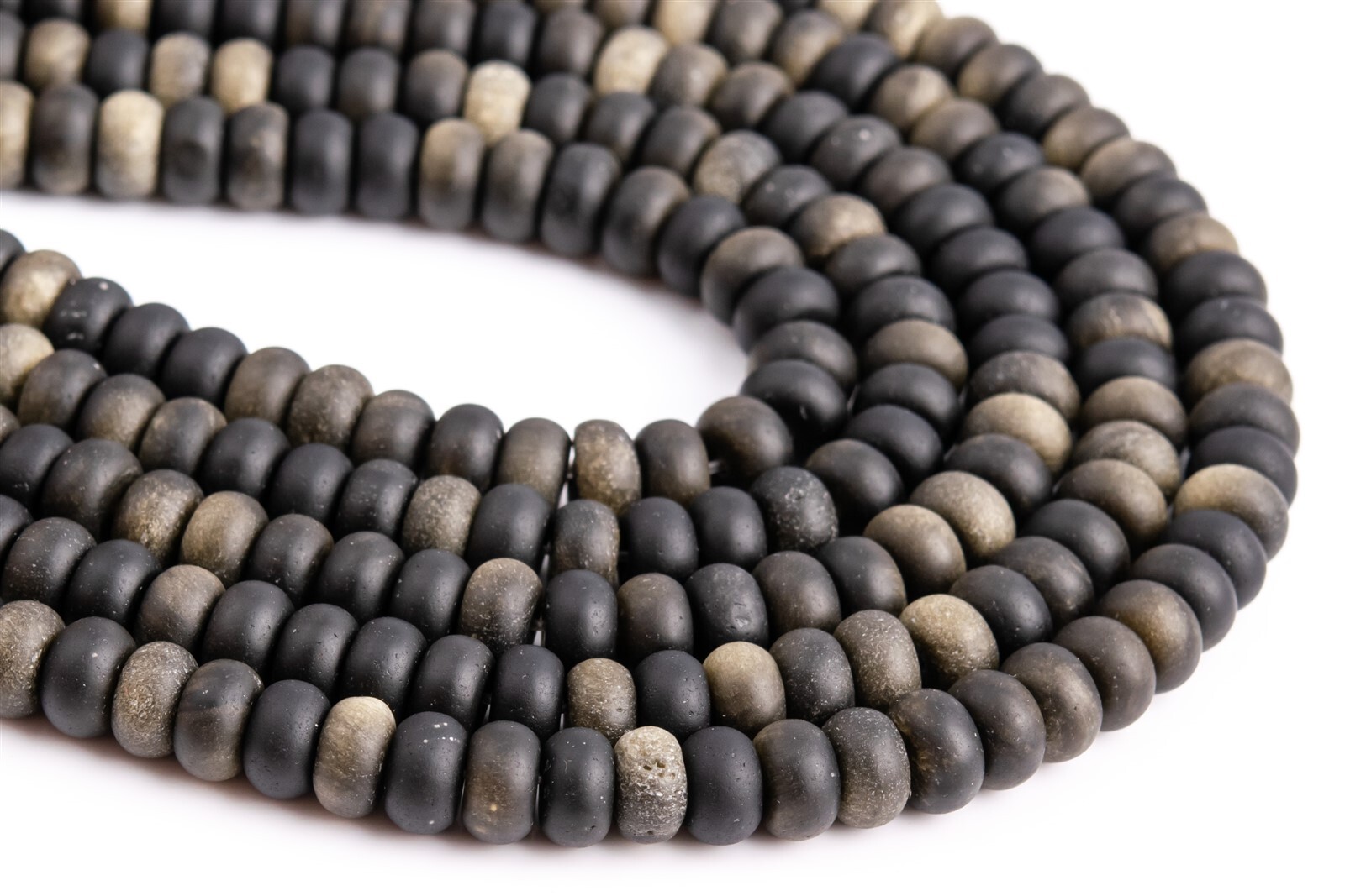 Natural Matte Golden Obsidian Beads Grade A Rondelle Loose Beads 6x4MM 8x5MM