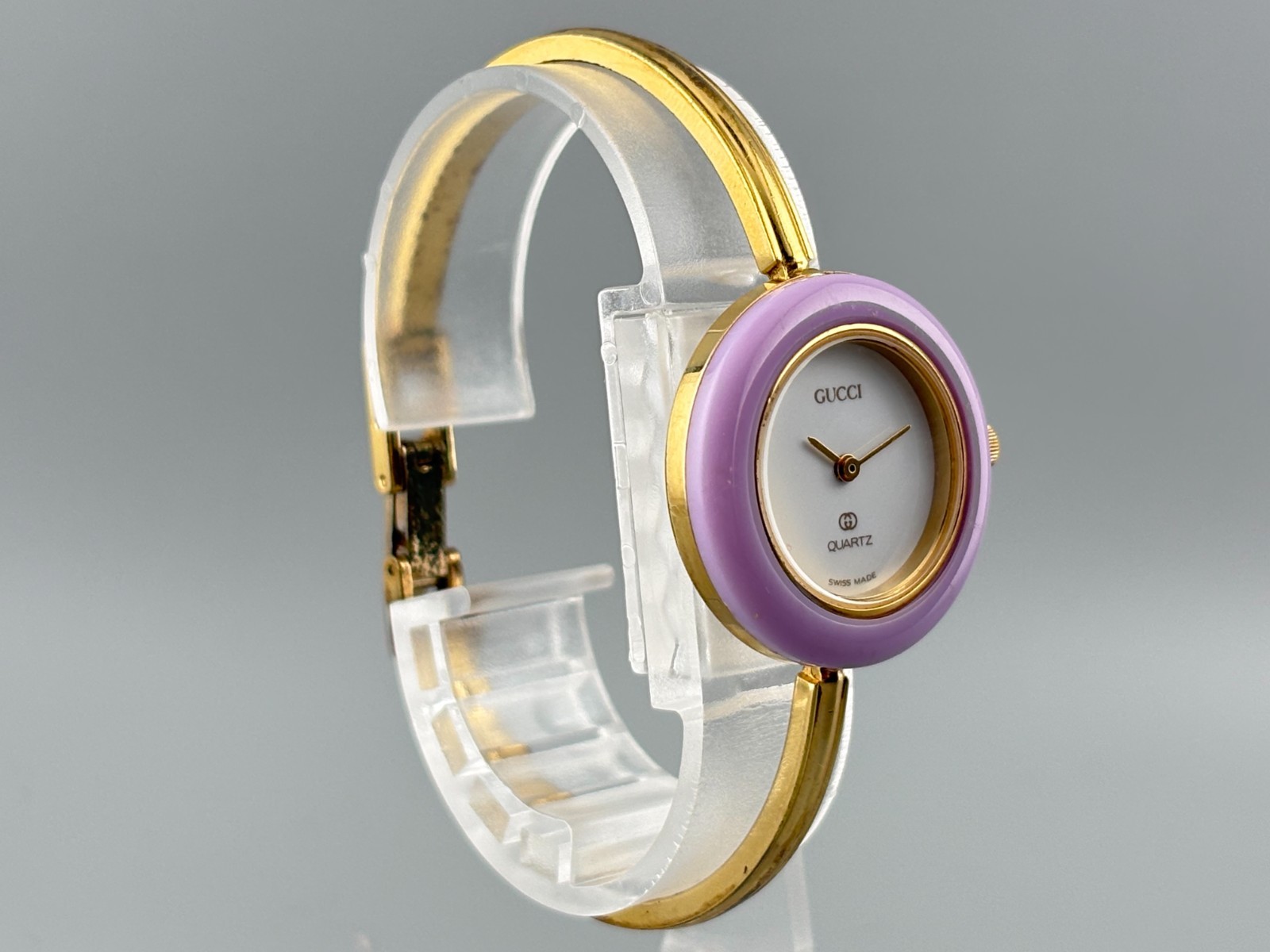 [Good] Gucci Change Bezel 1100-L Women Watch Gold White 11 Colors