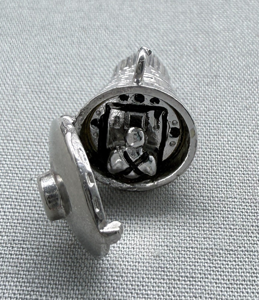 Vintage Sterling Silver Mercury Space Capsule Charm NASA Astronaut Opens 3D