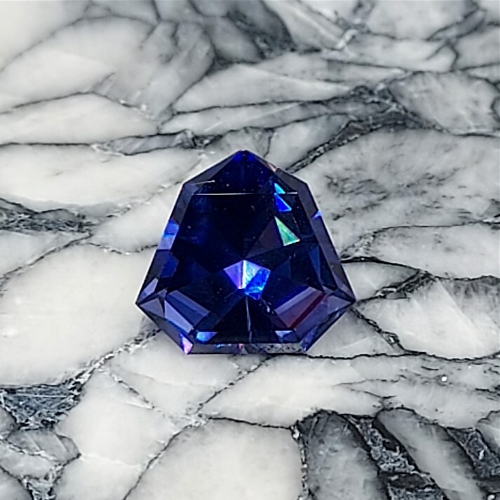 Faceted Benitoite, 1.64 cts., San Benito County, California, w/ G.I.A. Report