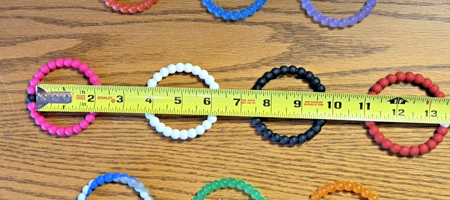 LOT OF TEN (10) LOKAI Silicone Bracelets Assortment of Colors and Sizes