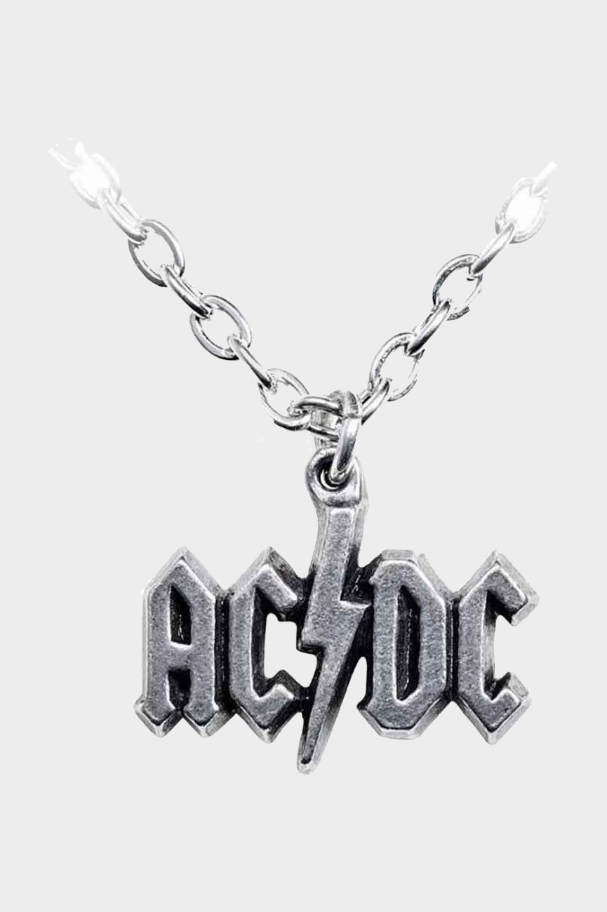 AC/DC Pendant Necklace Lightning Band Logo 3D sculpted pewter new Official Size