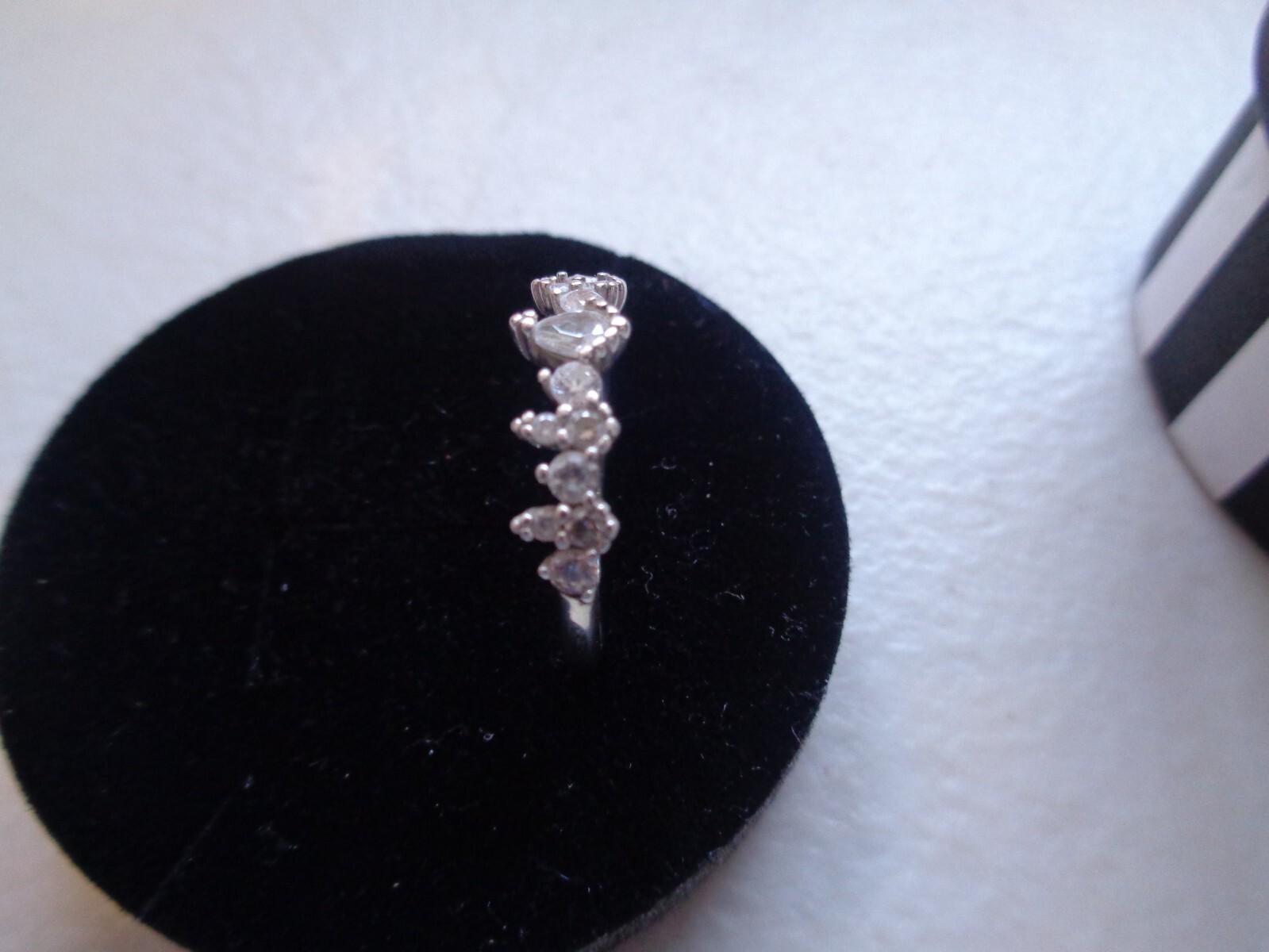 THOMAS SABO Silver Ring and 15x cz Stone Ring Size O Weight 2.3grams Used