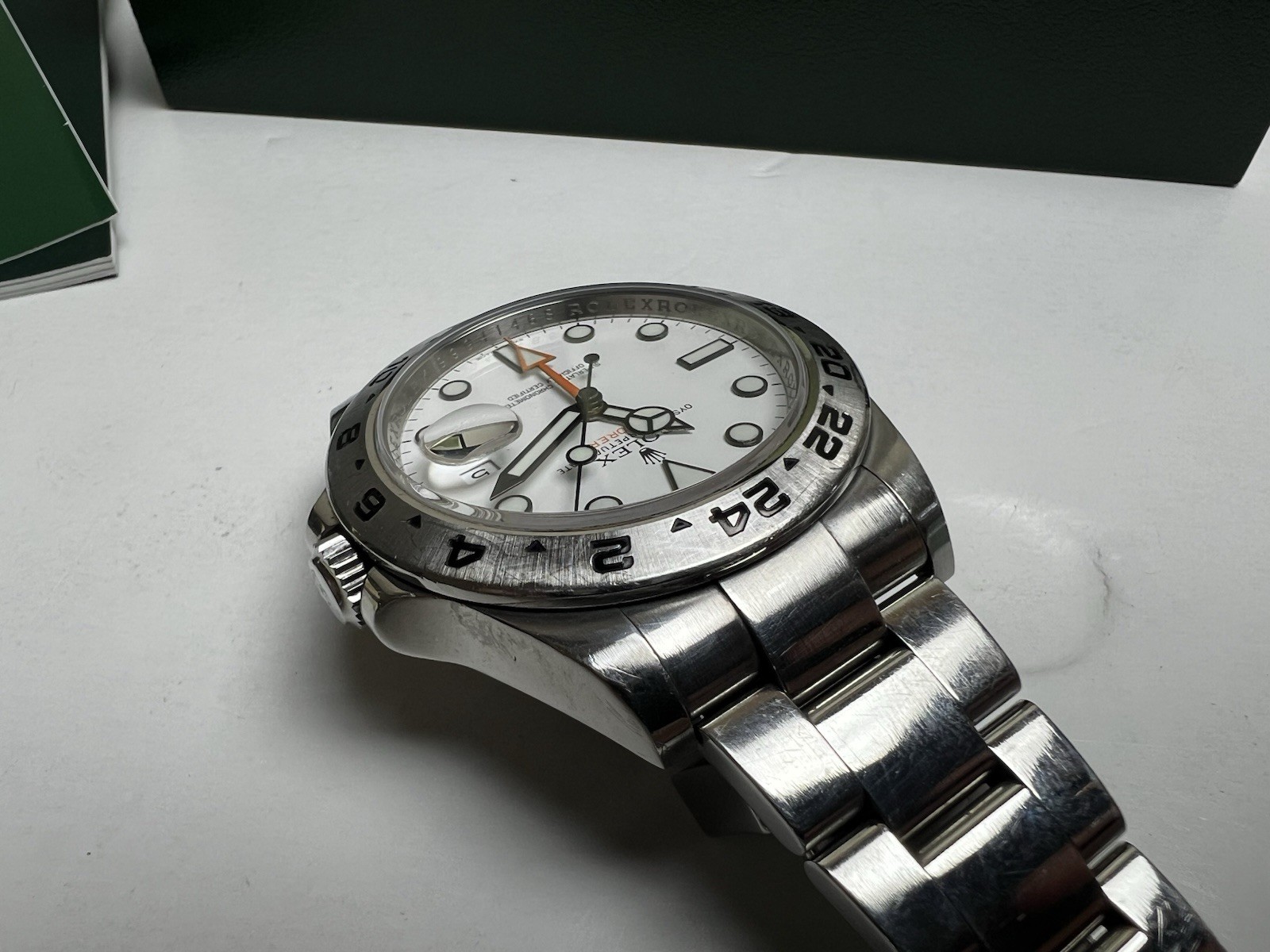 Rolex Explorer II 216570 42MM White Polar Dial Oyster Steel Box