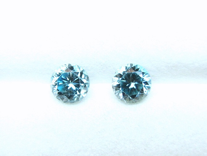 Natural Round Diamond Cut Blue Zircon 16Pcs Lot 8.40 Cts Tol 4.3 MM Matched