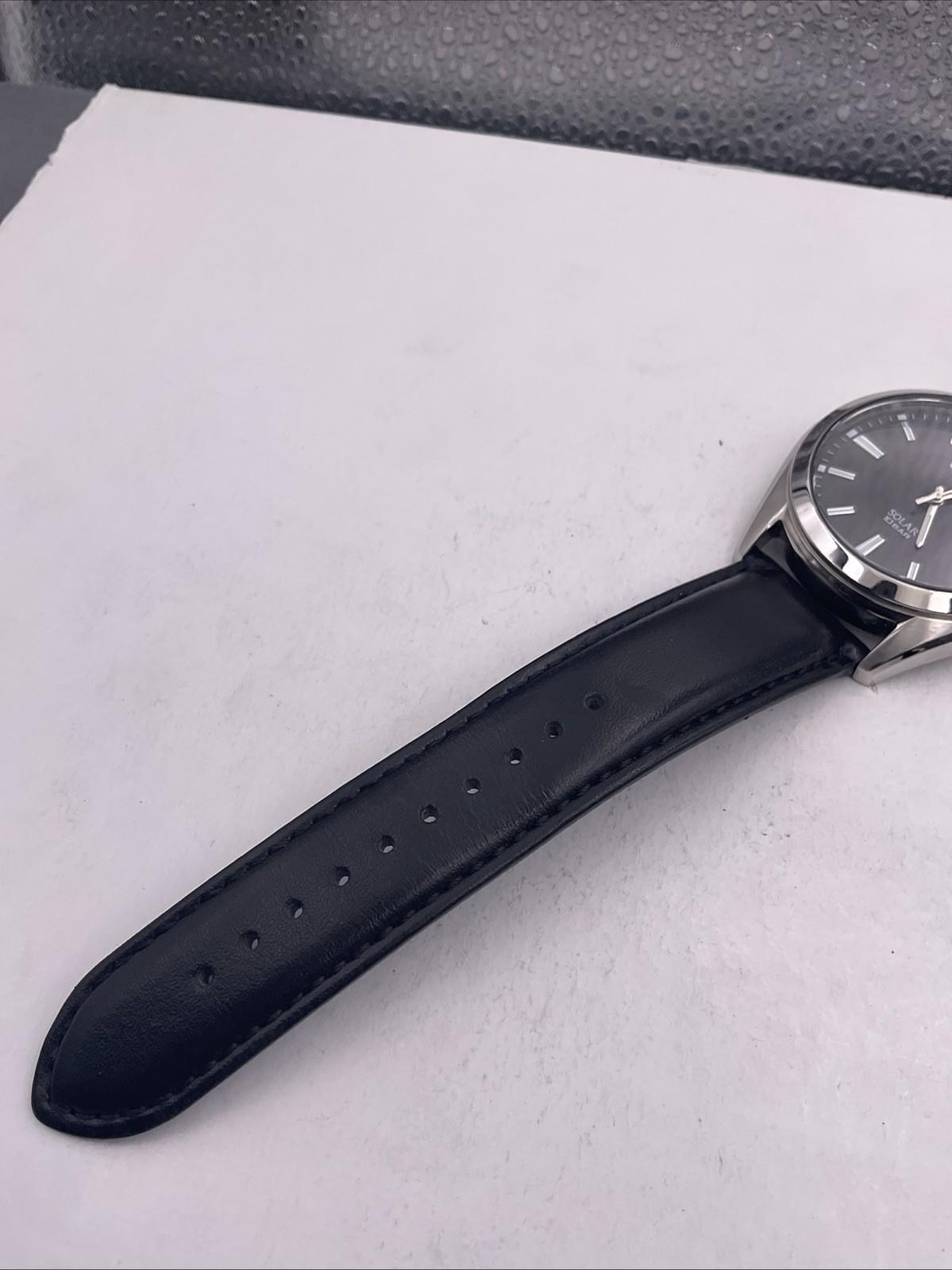 Lorus Men’s Solar Watch with Black Dial and Black Strap RX339AX9 New Seiko
