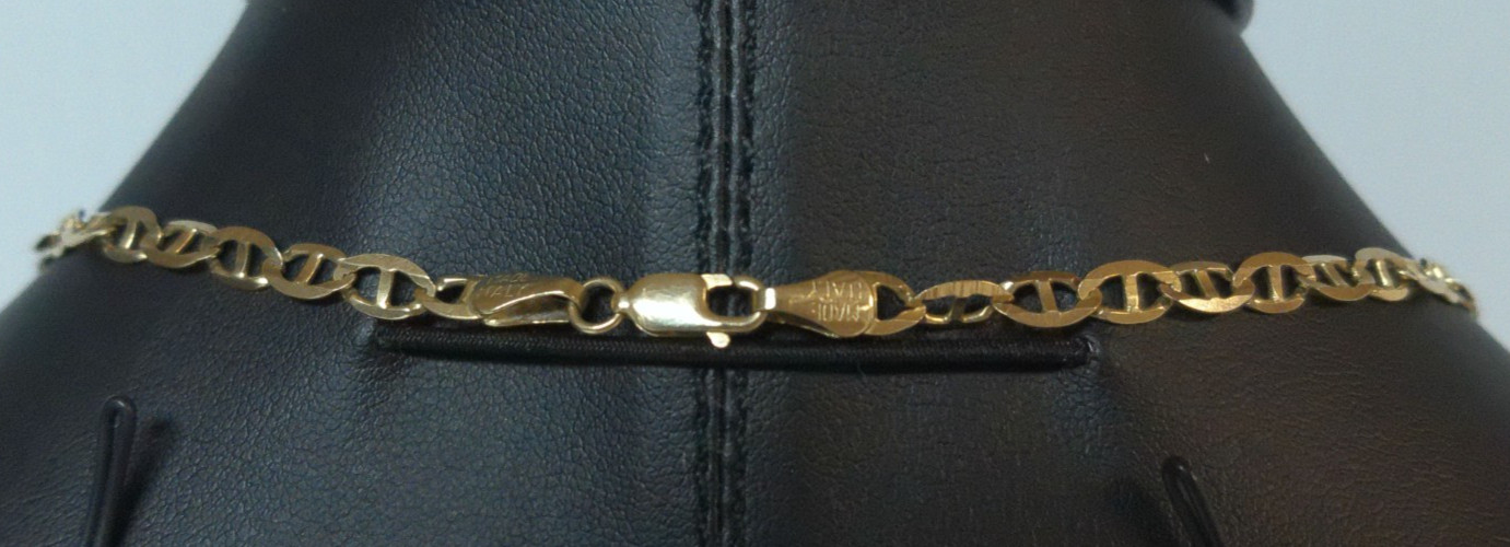 (MA1) 14k Yellow Gold 9.7g Size 22″ Mariner Chain/Necklace – 4.2mm