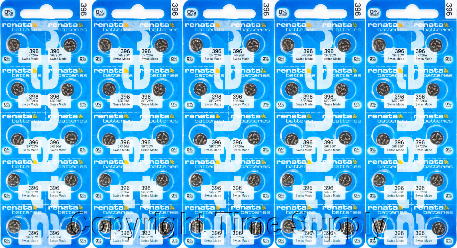 50 pc 396 Renata Watch Batteries Swiss Made SR726W 0% MERCURY