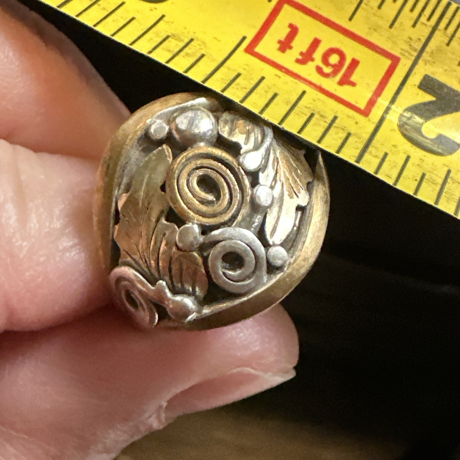 ML Gold And Silver Tone Sterling Silver Ring Size 7