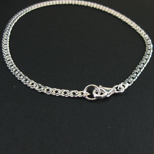 Sterling Silver Double Diamond Cut Necklace Chain (All Sizes) Made in Italy